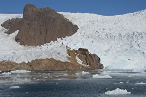 Images Dated 12th September 2010: Greenland, Prince Christian Sound (aka Prins Christian Sund), receding glacier