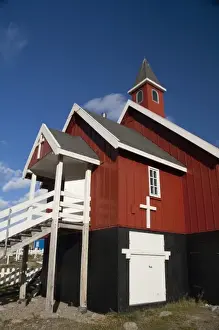 Images Dated 12th September 2010: Greenland, Prince Christian Sound (aka Prins Christian Sund). Small fishing settlement