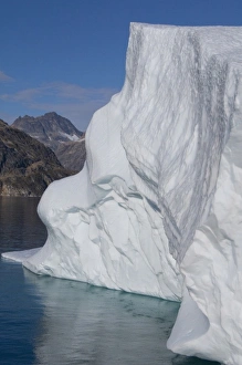 Images Dated 11th September 2010: Greenland, Southeast coast, Skjoldungen Fjord. Large iceberg in scenic fjord surrounded