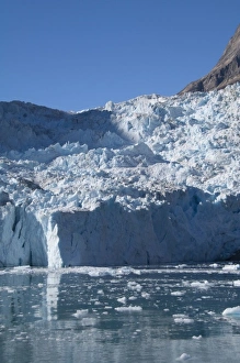 Images Dated 11th September 2010: Greenland, Southeast coast, Skjoldungen Fjord. Remote coastal glacier