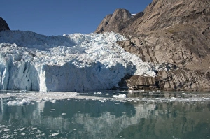 Images Dated 11th September 2010: Greenland, Southeast coast, Skjoldungen Fjord. Receding glacier