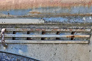 Truck Prints: Grill of old truck detail in Sprague, Washington State