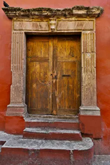 Colonial Prints: Guanajuato in Central Mexico. Colorful doorways