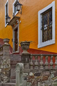 Colonial Prints: Guanajuato in Central Mexico. Old colonial architecture and stairways