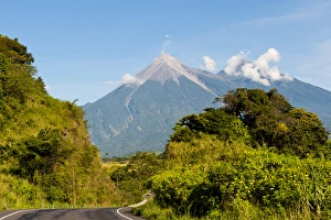 Images Dated 2nd November 2010: Guatemala, Antigua. Fuego Volcano outside Antigua, Guatemala