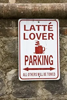 Coffee Prints: Guatemala, Antigua. Sign at a local coffee plantation in Antigua