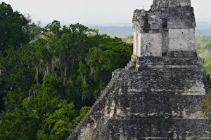 Images Dated 31st May 2006: Guatemala, Tikal, Temple 1 seen from temple 5
