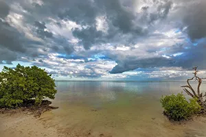 Stormy Prints: Gulf of Mexico waters from Annes Beach on Lower Matecumbe Key in Islamorada, Florida, USA