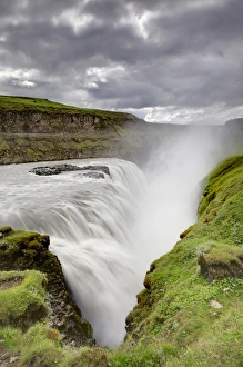 Gullfoss Prints: Gulfoss Waterfall, the Golden Waterfall, Iceland