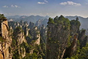 Images Dated 14th September 2013: Hallelujah Mountains China, Wulingyuan District, Landscape and many peaks on display