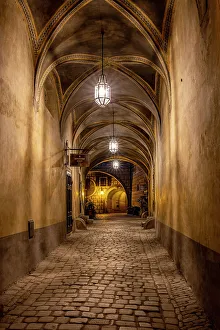Images Dated 10th January 2023: Hallway at Cesky Krumlov Castle in the Czech Republic