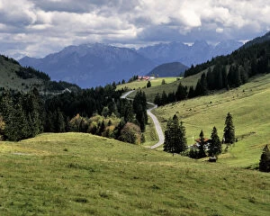 A handfull of isolated hotels occupy these hilltops in Bayrischzell in Bavaria, Germany