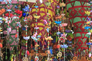 Guangzhou Prints: hanging trinkets, shops around Nine Pedestrian Street, Guangzhou, China