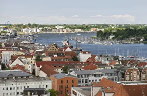 Hanseatic City Prints: The hanseatic city of Rostock at the coast of the german baltic sea. Europe, Germany