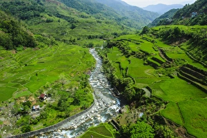Hapao rice terraces part of the world heritage sight Banaue, Luzon, Philippines