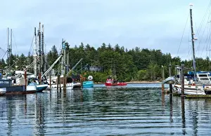 Images Dated 2027: Harbor in Charlestown, Oregon on Oregon coast with boats in pier