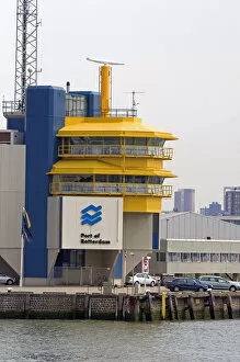 Images Dated 6th August 2007: Harbor master control tower at the Port of Rotterdam, Netherlands