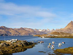 Sermersooq Prints: Harbor of settlement Kuummiit (formerly spelled Kummiut)