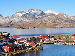 Settlement Prints: The harbor. Town Tasiilaq (formerly called Ammassalik), Kingdom of Denmark
