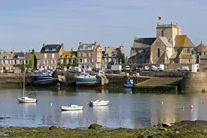 The harbor at the village of Barfleur in the region of Basse-Normandie, France