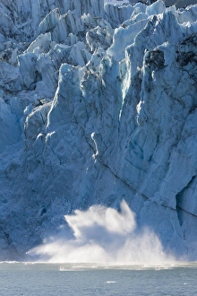 Images Dated 23rd June 2011: Harriman Fiord, Prince William Sound, Alaska, the Surprise Glacier calves into Surprise