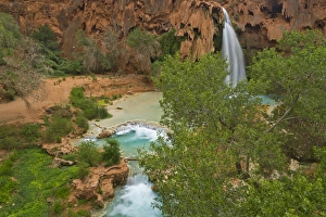 Images Dated 25th April 2012: Havasu Falls on the Havasupai Reservation in Arizona, USA
