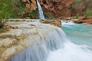 Images Dated 25th April 2012: Havasu Falls on the Havasupai Reservation in Arizona, USA