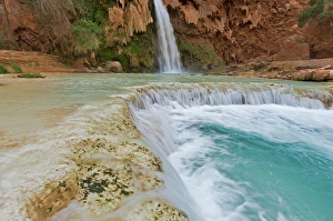 Images Dated 25th April 2012: Havasu Falls on the Havasupai Reservation in Arizona, USA