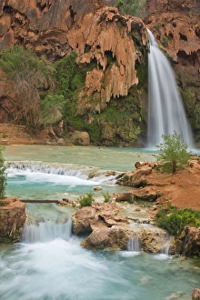 Images Dated 25th April 2012: Havasu Falls on the Havasupai Reservation in Arizona, USA
