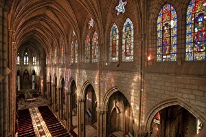 Basilica Prints: HDR image of the Basilica interior, Quito, Ecuador