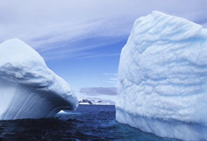 Ice Berg Prints: Heavily-weathered icebergs near Brown Bluff, northern tip of the Antarctic Peninsula