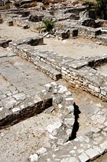 Images Dated 11th August 2007: HEBREW ART. REPUBLIC OF ALBANIA. Archaeological remains of the ancient synagogue