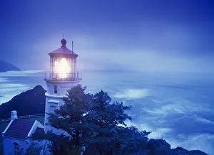 Safety Prints: Heceta Head Lighthouse, Devils Elbow State Park, Oregon Coast