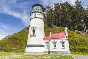 Heceta Head, Oregon, USA. The Heceta Head Lighthouse on the Oregon coast