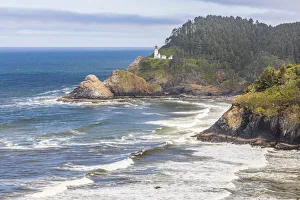 Heceta Head, Oregon, USA. The Heceta Head lighthouse on the Oregon coast