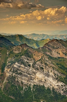 Alta Prints: Hellgate Cliffs from top of Snowbird Tram