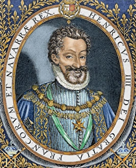 16th Century Prints: Henry IV of France The Great (1553-1610). King of Navarre in 1562 (Henry III)