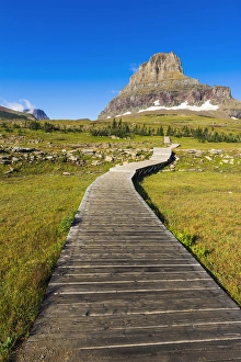 Western States Prints: Hidden Lake Trail at Logan Pass under Clements Mountain, Glacier National Park, Montana