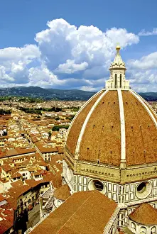 Duomo Prints: High angle view of a cathedral, Duomo Santa Maria Del Fiore, Florence, Tuscany, Italy
