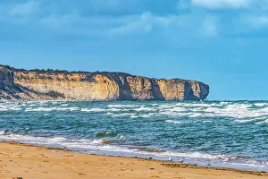 Normandy Prints: High cliffs, Omaha Beach, Normandy, France