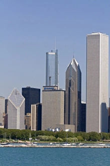 Sky Scraper Prints: Highrise buildings and skyline of Chicago, Illinois, USA
