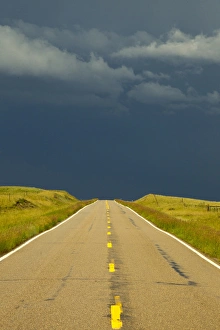 Thunderstorm Prints: Highway 89 during severe thunderstorm near Browning, Montana, USA