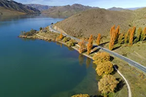 Willow Tree Prints: Highway and Alps 2 Ocean Cycle Trail and Lake Benmore, Waitaki Valley, North Otago