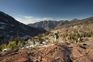 Hiking Prints: Hiking above Lake Lillian and Florence