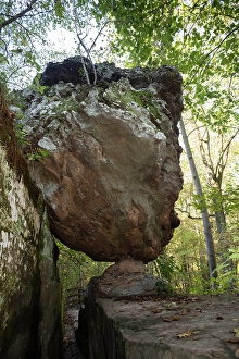 Trail Prints: Hiking trail Giant City State Park part of the Shawnee National Forest in southern Illinois