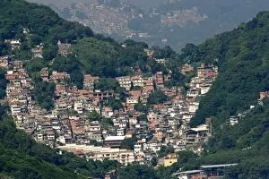 Hillside favela in Rio de Janeiro, Brazil