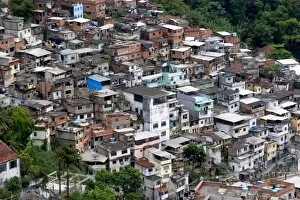 Images Dated 24th January 2007: Hillside favela in Rio de Janeiro, Brazil. These slums are home to thousands of people
