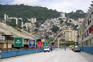 Images Dated 24th January 2007: Hillside favela in Rio de Janeiro, Brazil above the Carnival parade ground