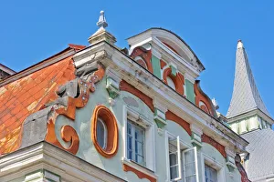 Baltic Prints: Historic buildings in the old town, Tallinn, Estonia