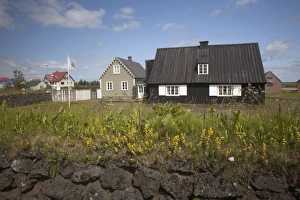 Historic buildings in the village of Vik, Icelands southernmost settlement